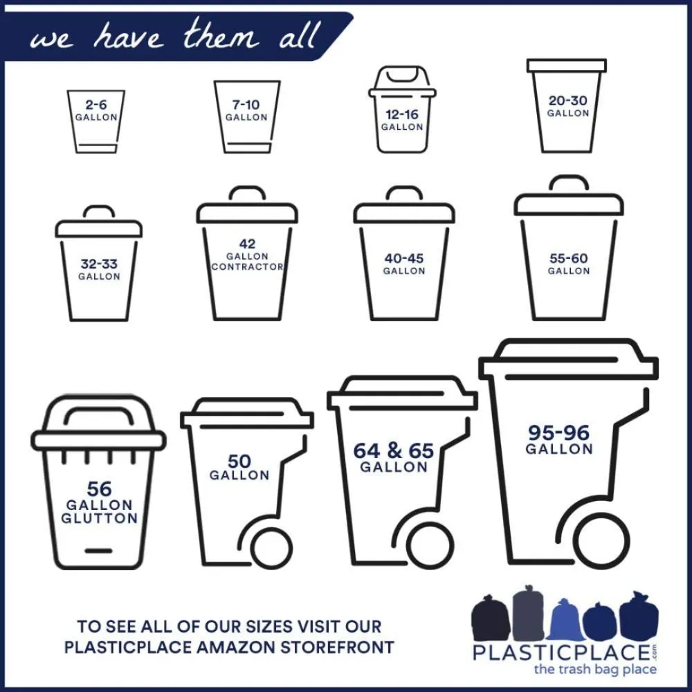 12-16 Gallon Extra Clear Recycling Bags - 0.8 Mil - 200/Case
