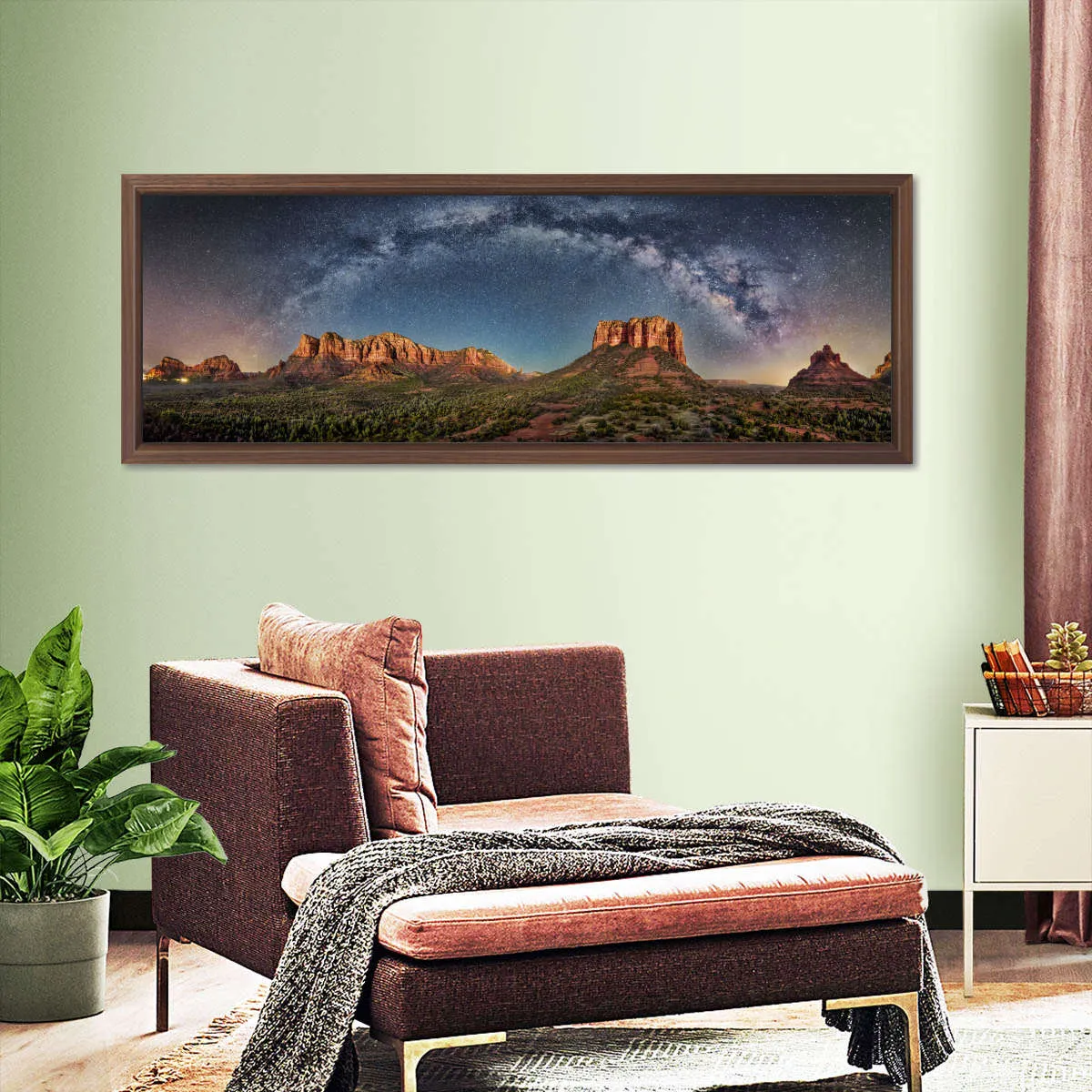 180 Degrees Milky Way Panorama Over Sedona Wall Art