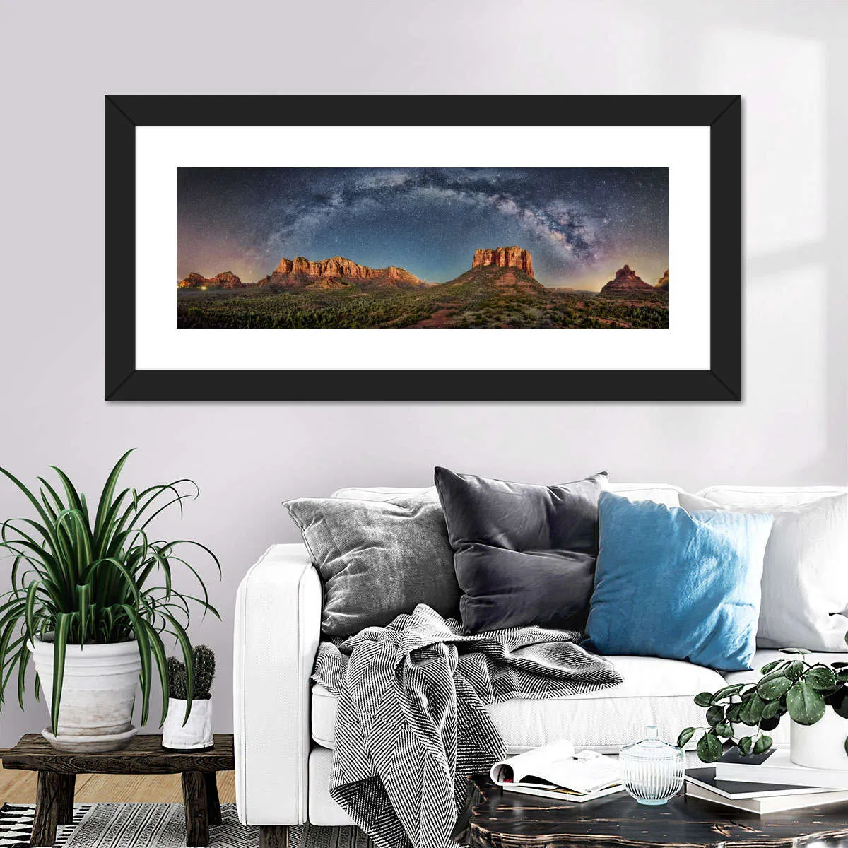180 Degrees Milky Way Panorama Over Sedona Wall Art