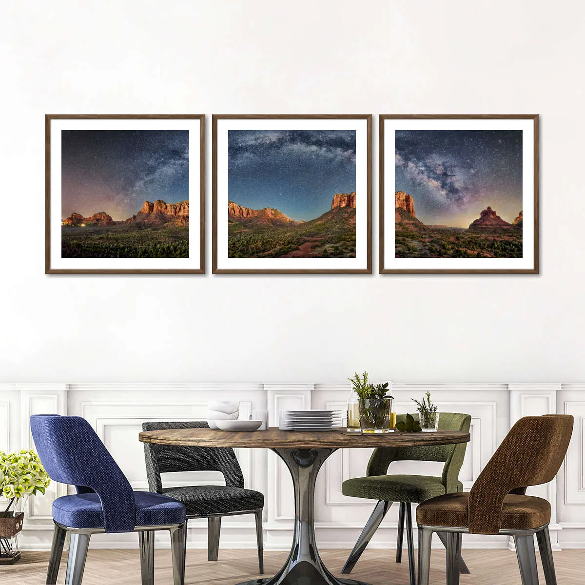 180 Degrees Milky Way Panorama Over Sedona Wall Art