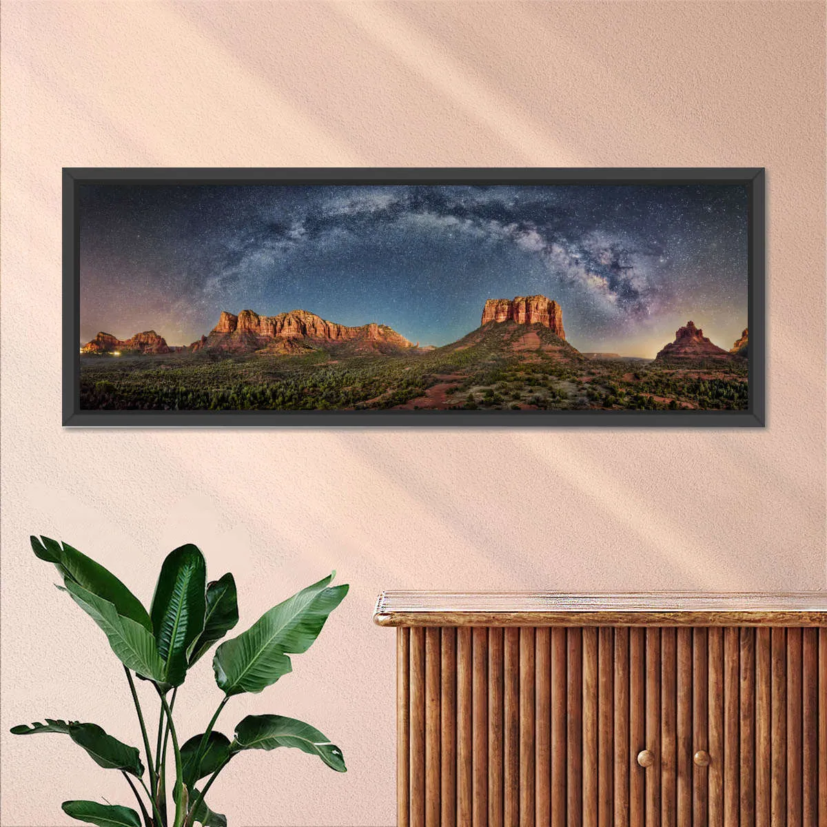 180 Degrees Milky Way Panorama Over Sedona Wall Art