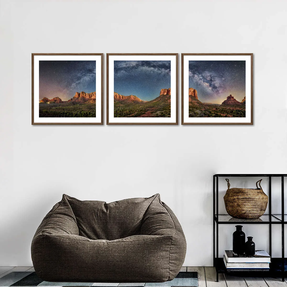 180 Degrees Milky Way Panorama Over Sedona Wall Art