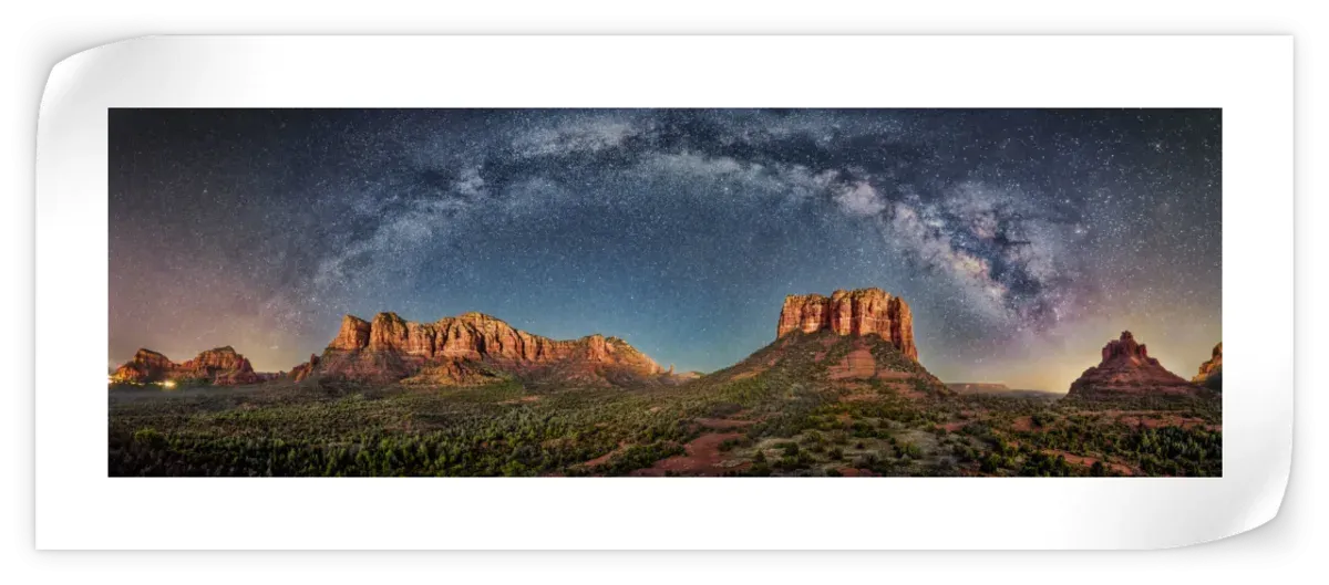 180 Degrees Milky Way Panorama Over Sedona Wall Art