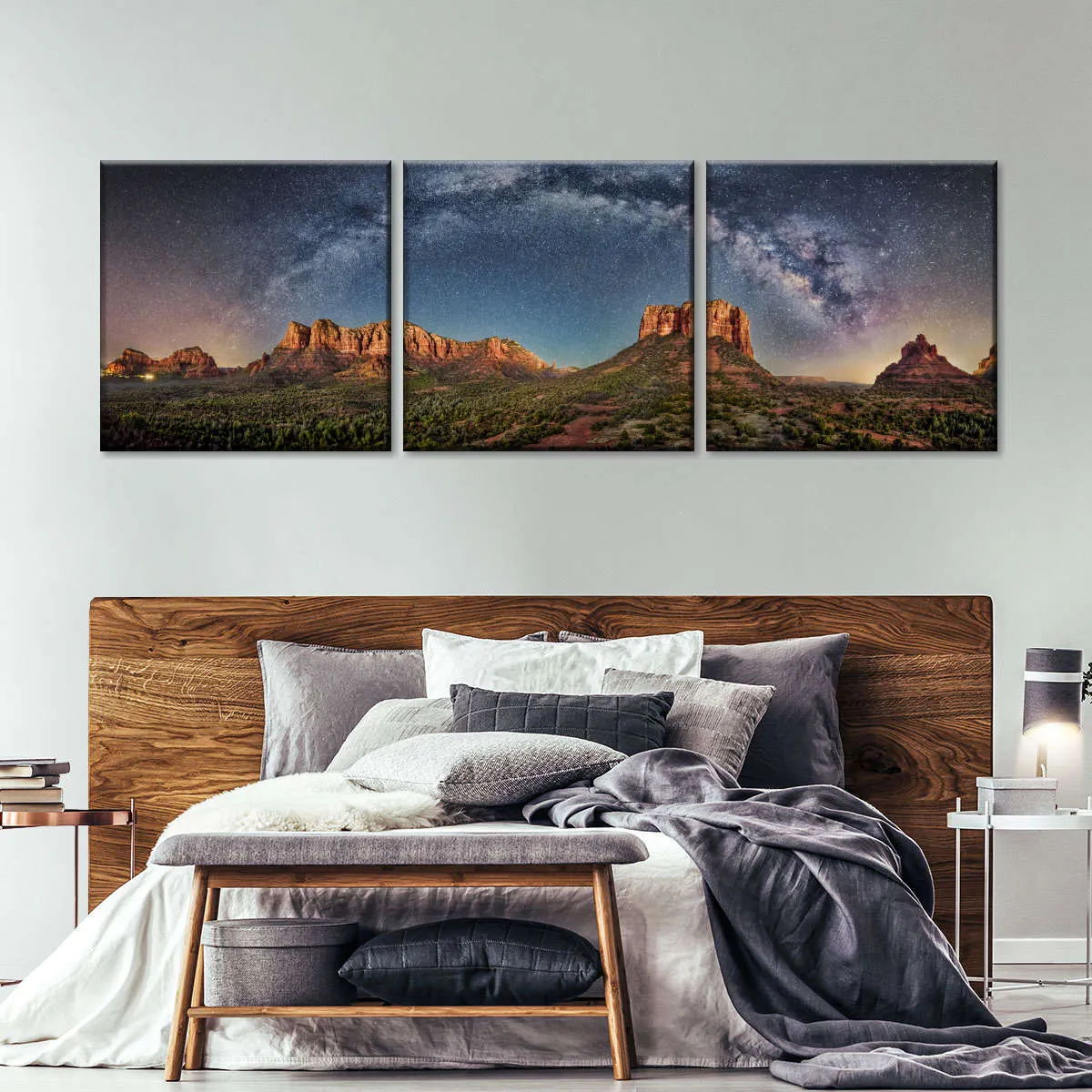 180 Degrees Milky Way Panorama Over Sedona Wall Art