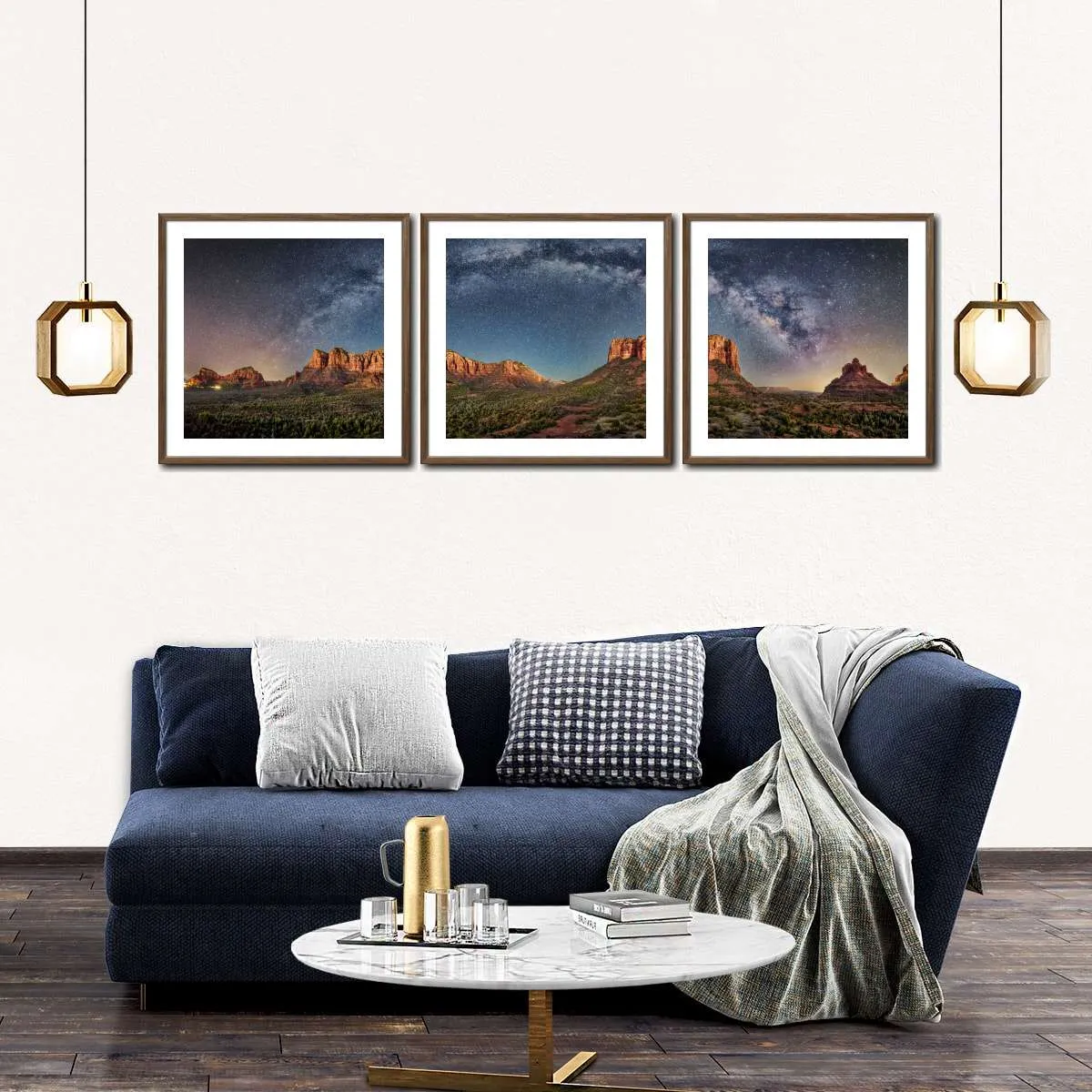 180 Degrees Milky Way Panorama Over Sedona Wall Art