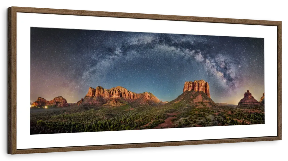 180 Degrees Milky Way Panorama Over Sedona Wall Art