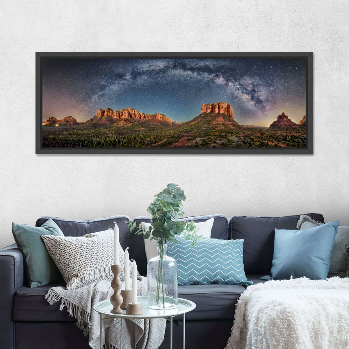180 Degrees Milky Way Panorama Over Sedona Wall Art