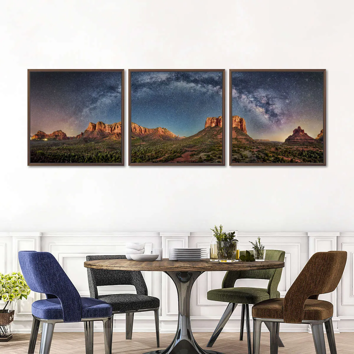 180 Degrees Milky Way Panorama Over Sedona Wall Art