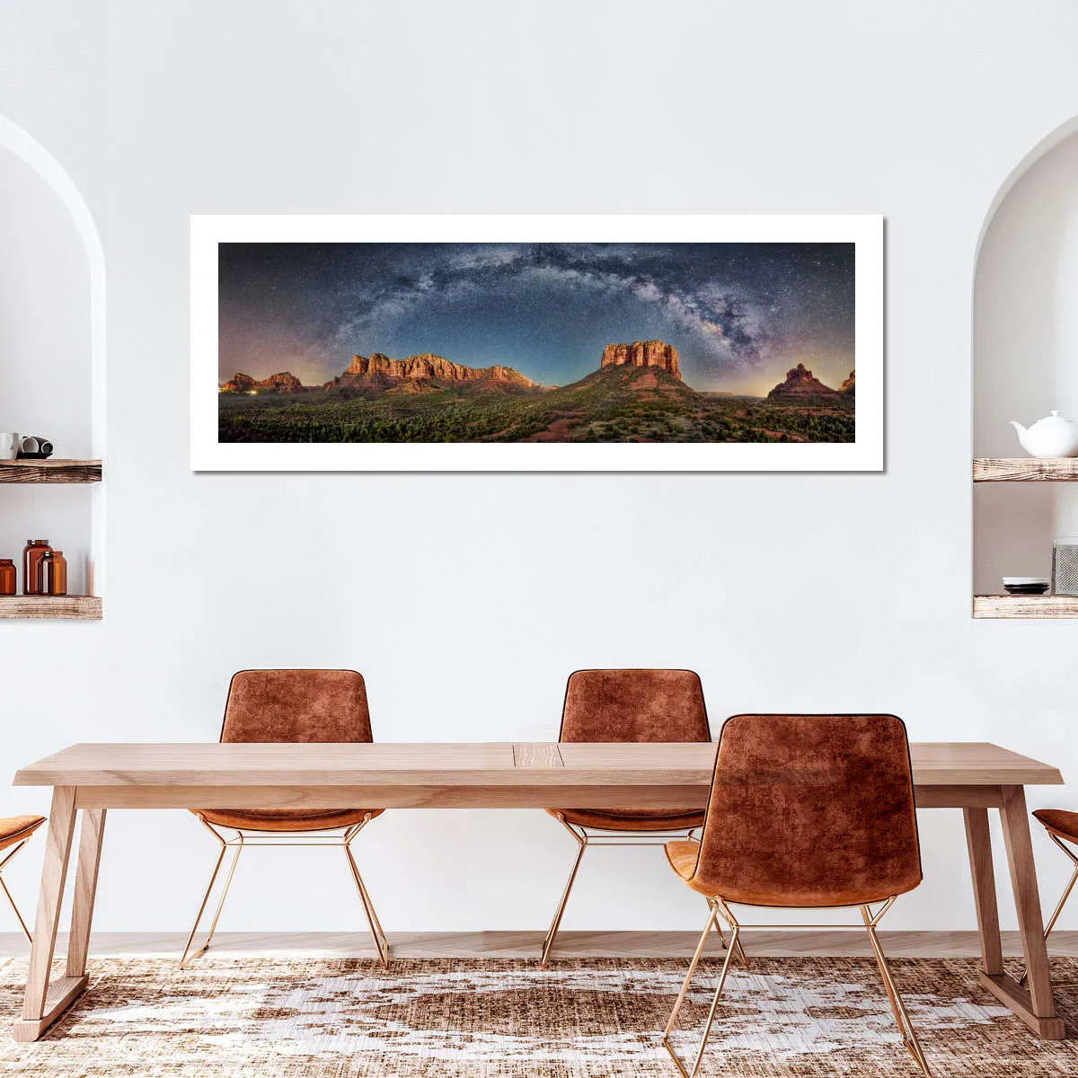180 Degrees Milky Way Panorama Over Sedona Wall Art