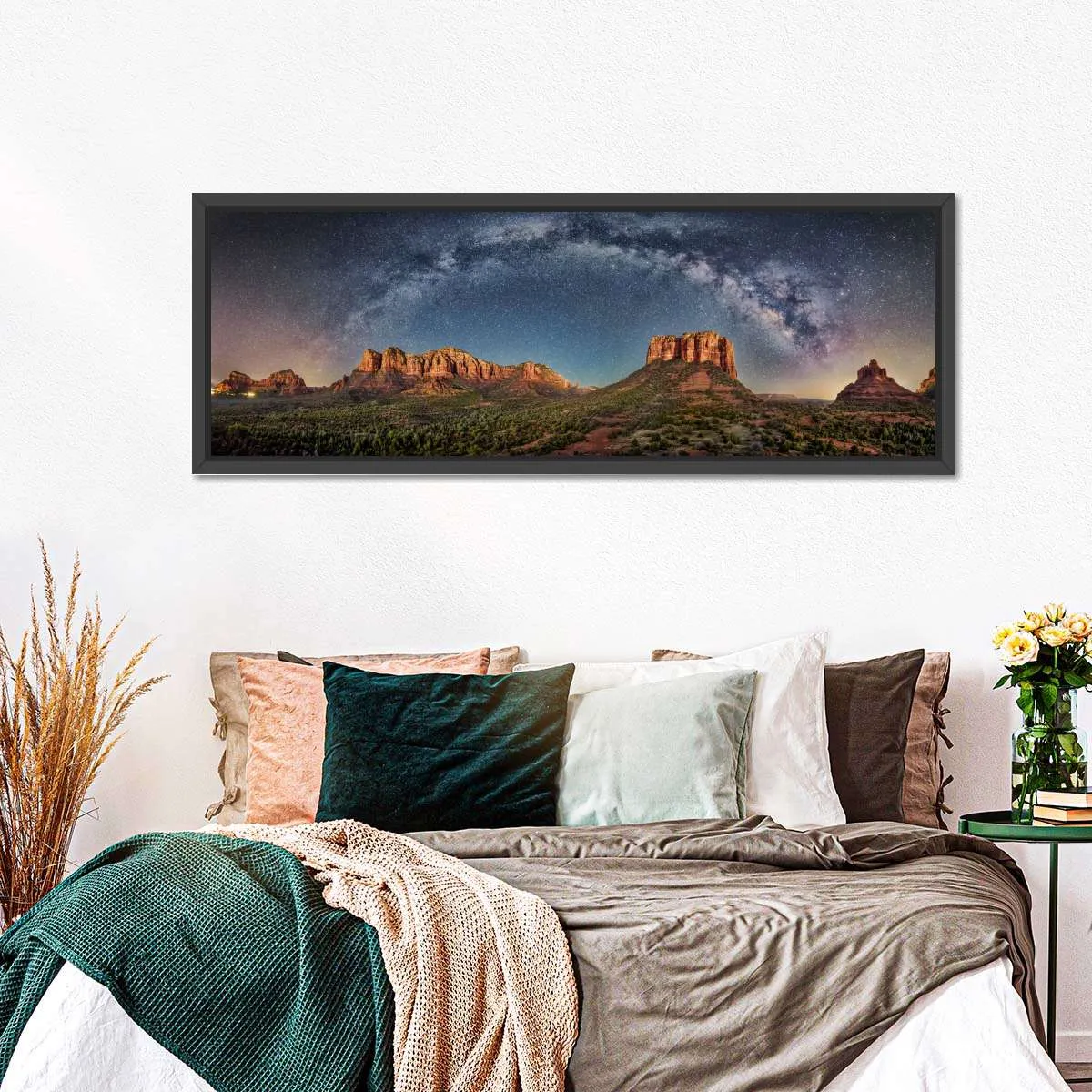 180 Degrees Milky Way Panorama Over Sedona Wall Art