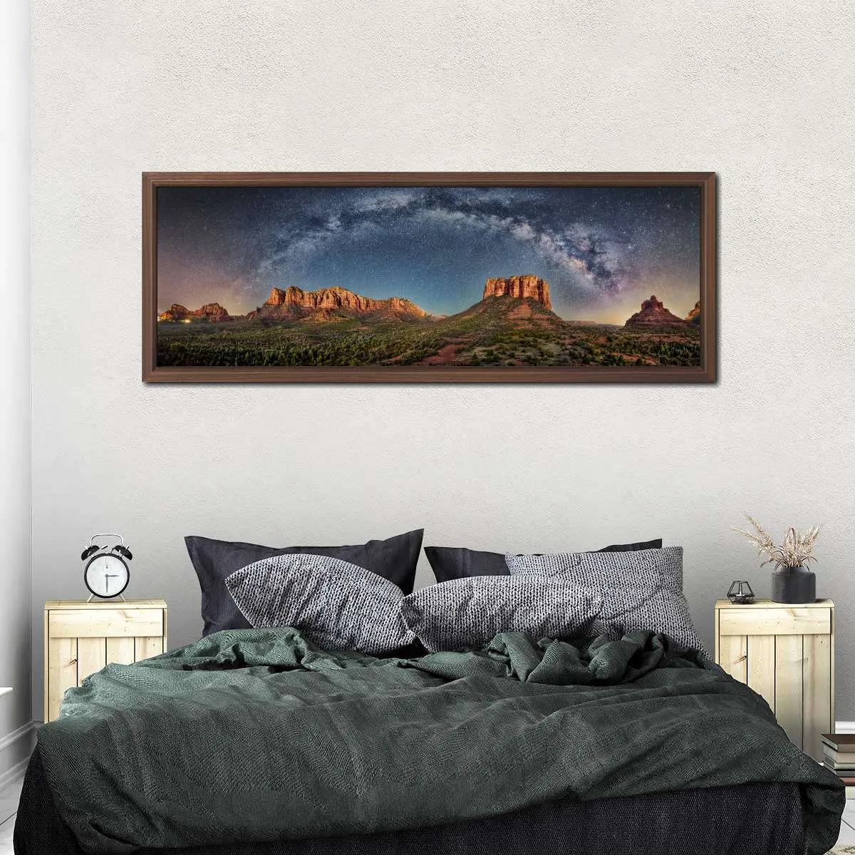 180 Degrees Milky Way Panorama Over Sedona Wall Art
