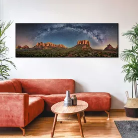 180 Degrees Milky Way Panorama Over Sedona Wall Art