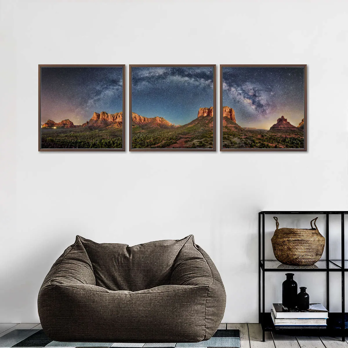 180 Degrees Milky Way Panorama Over Sedona Wall Art