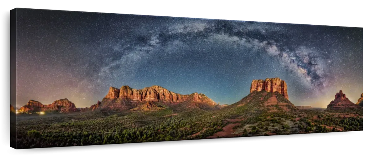 180 Degrees Milky Way Panorama Over Sedona Wall Art