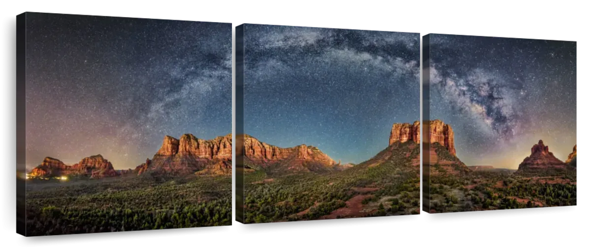 180 Degrees Milky Way Panorama Over Sedona Wall Art