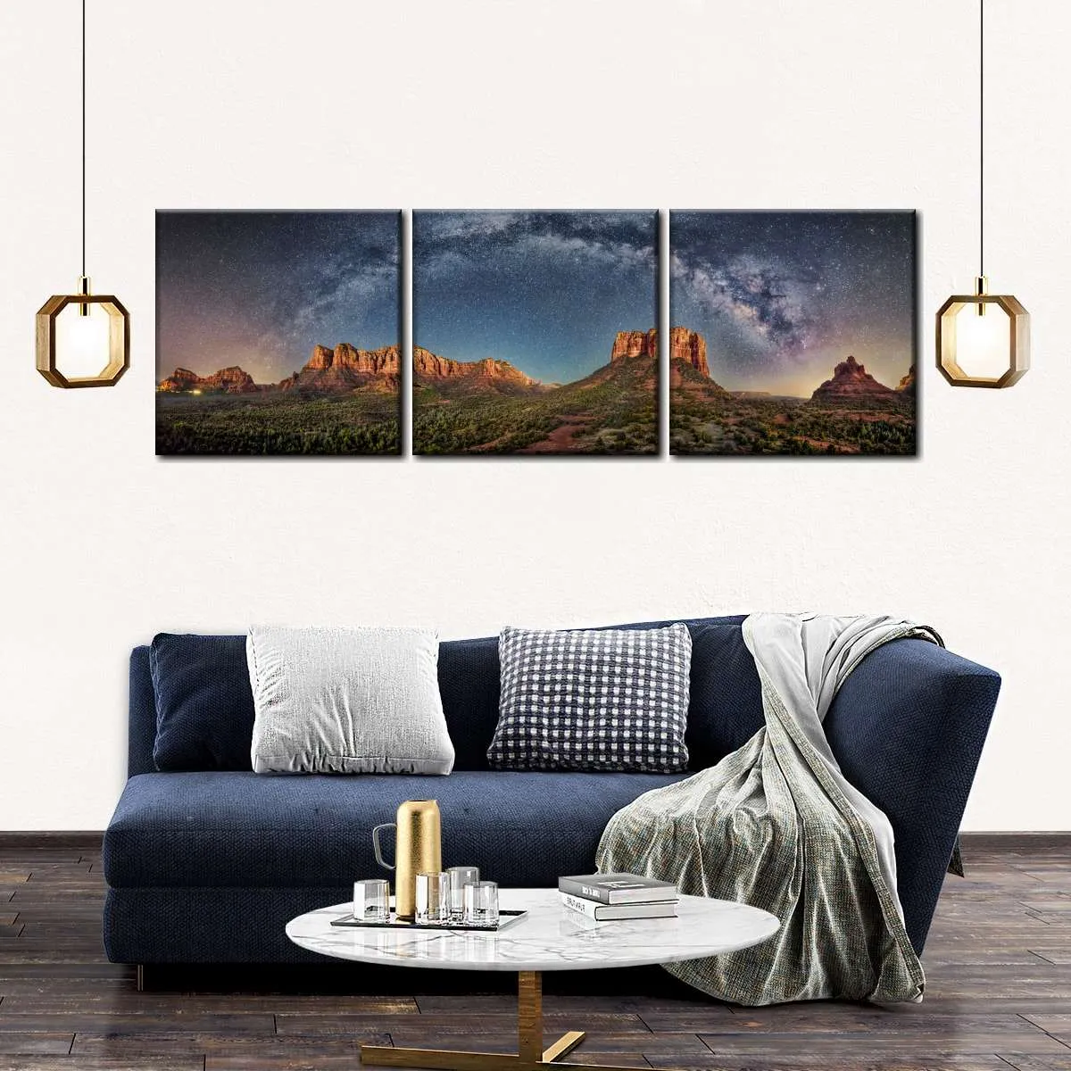 180 Degrees Milky Way Panorama Over Sedona Wall Art