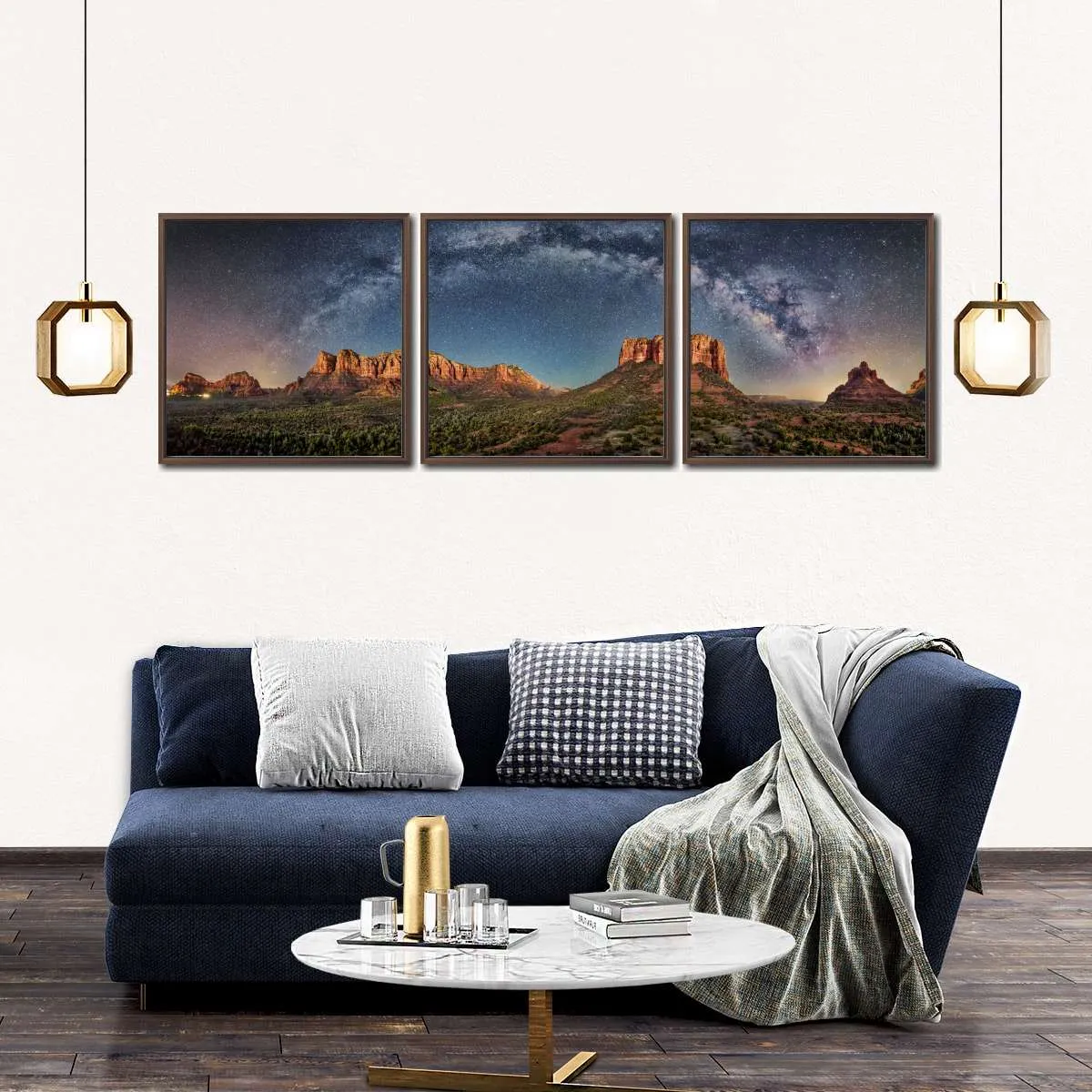 180 Degrees Milky Way Panorama Over Sedona Wall Art