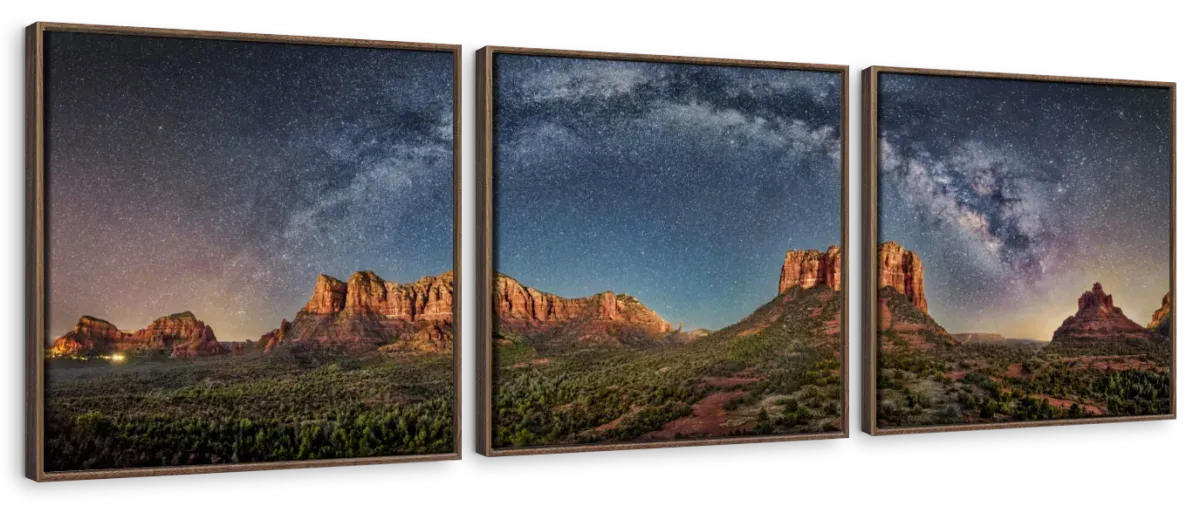 180 Degrees Milky Way Panorama Over Sedona Wall Art