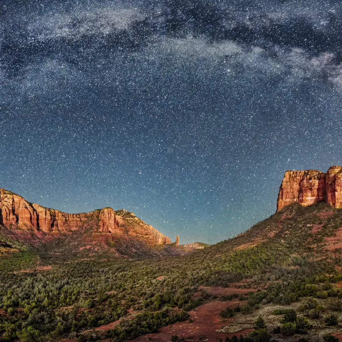 180 Degrees Milky Way Panorama Over Sedona Wall Art
