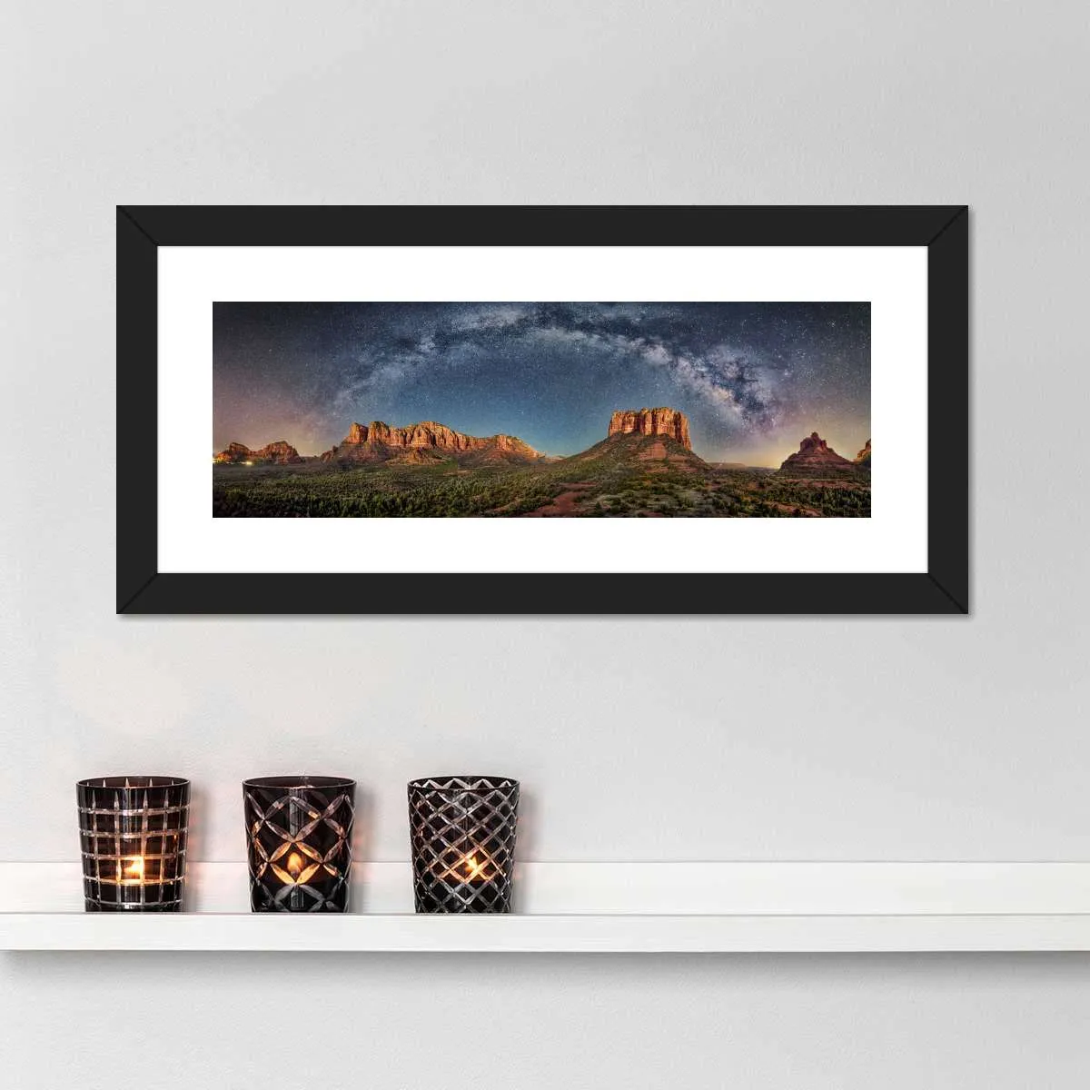 180 Degrees Milky Way Panorama Over Sedona Wall Art