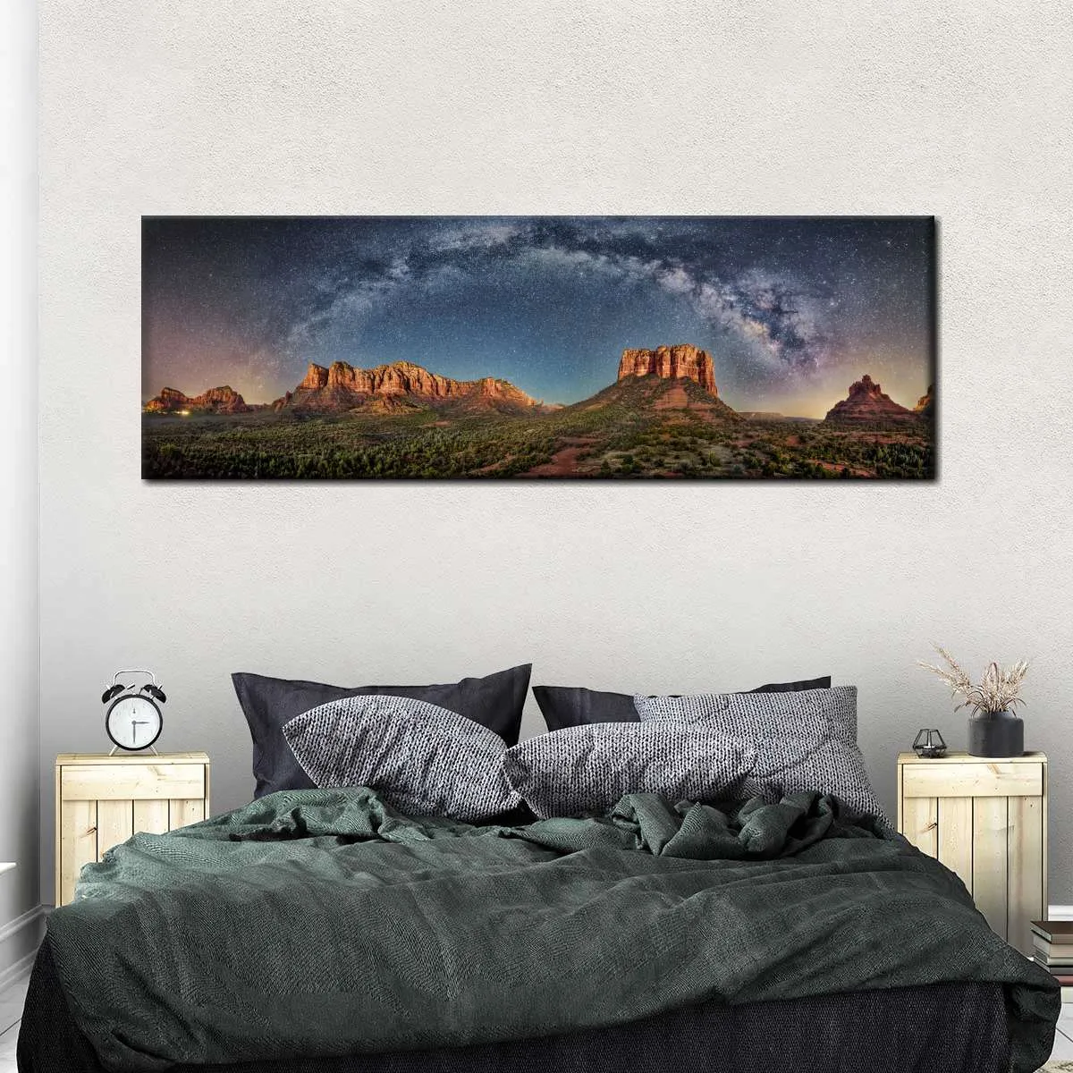 180 Degrees Milky Way Panorama Over Sedona Wall Art