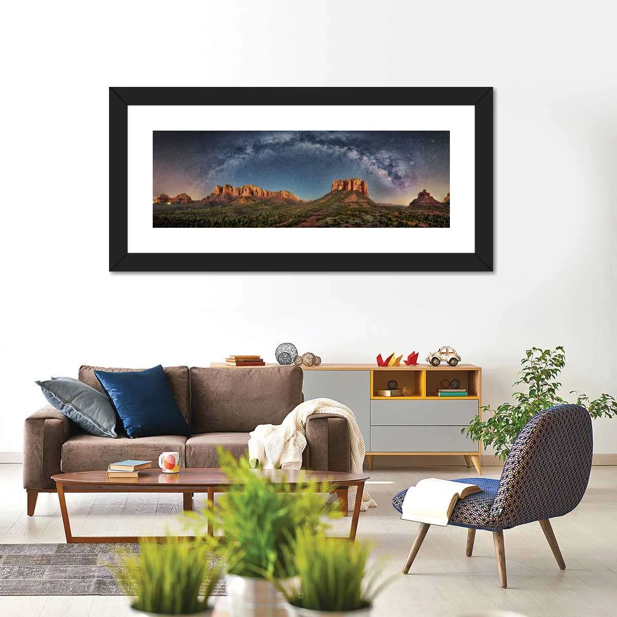 180 Degrees Milky Way Panorama Over Sedona Wall Art