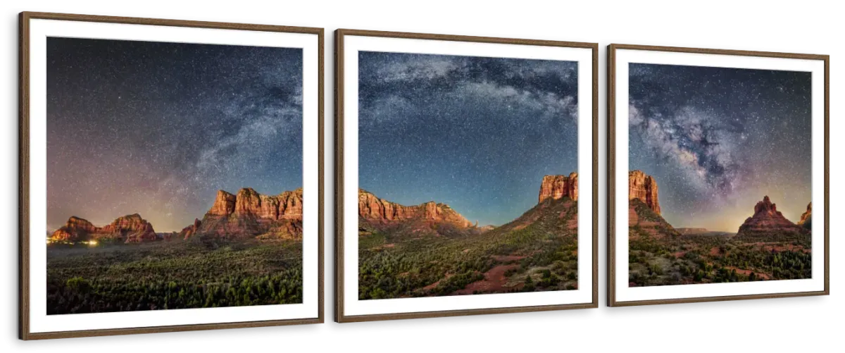 180 Degrees Milky Way Panorama Over Sedona Wall Art