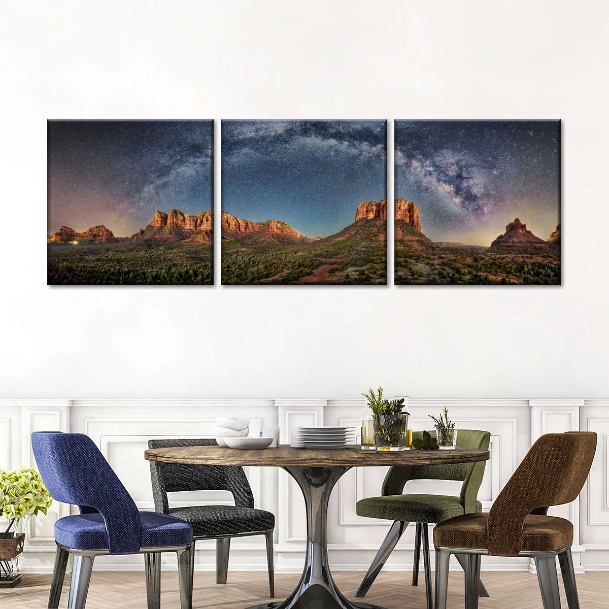 180 Degrees Milky Way Panorama Over Sedona Wall Art