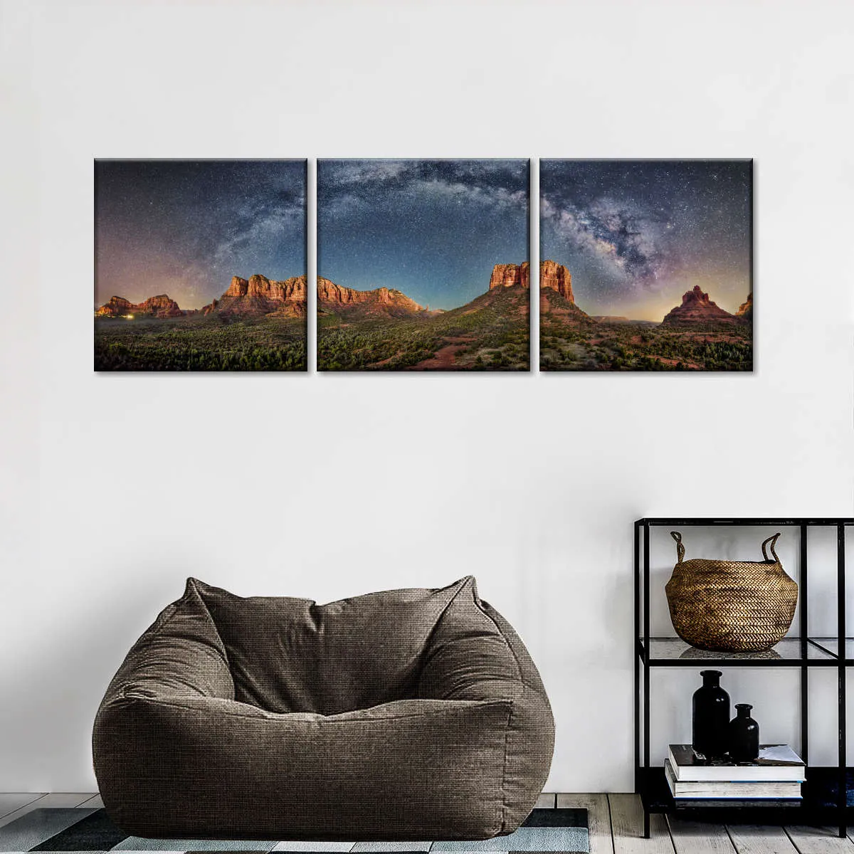 180 Degrees Milky Way Panorama Over Sedona Wall Art