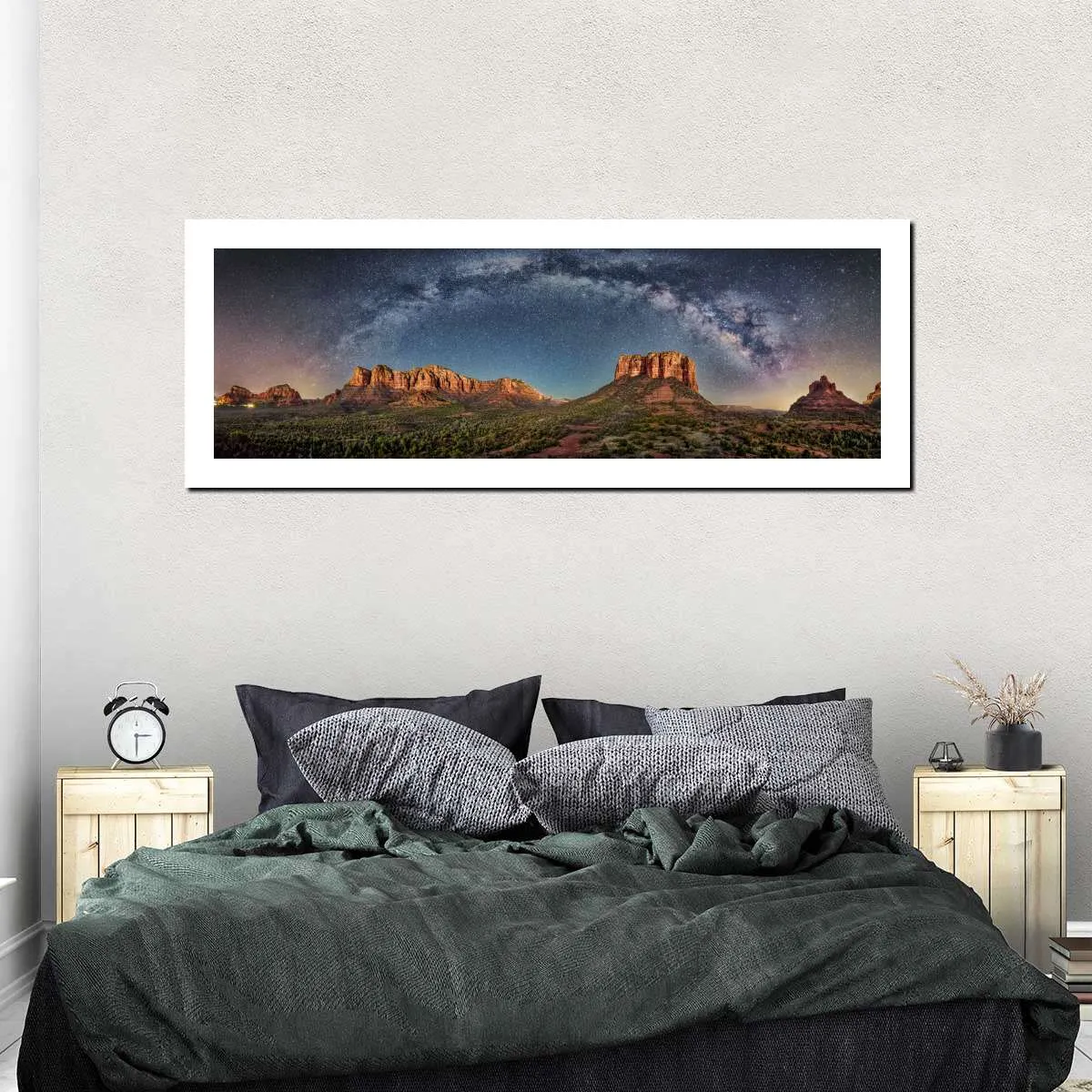 180 Degrees Milky Way Panorama Over Sedona Wall Art