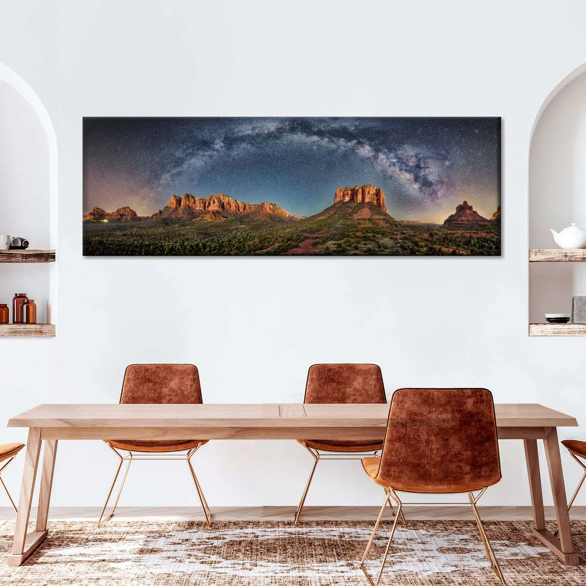180 Degrees Milky Way Panorama Over Sedona Wall Art