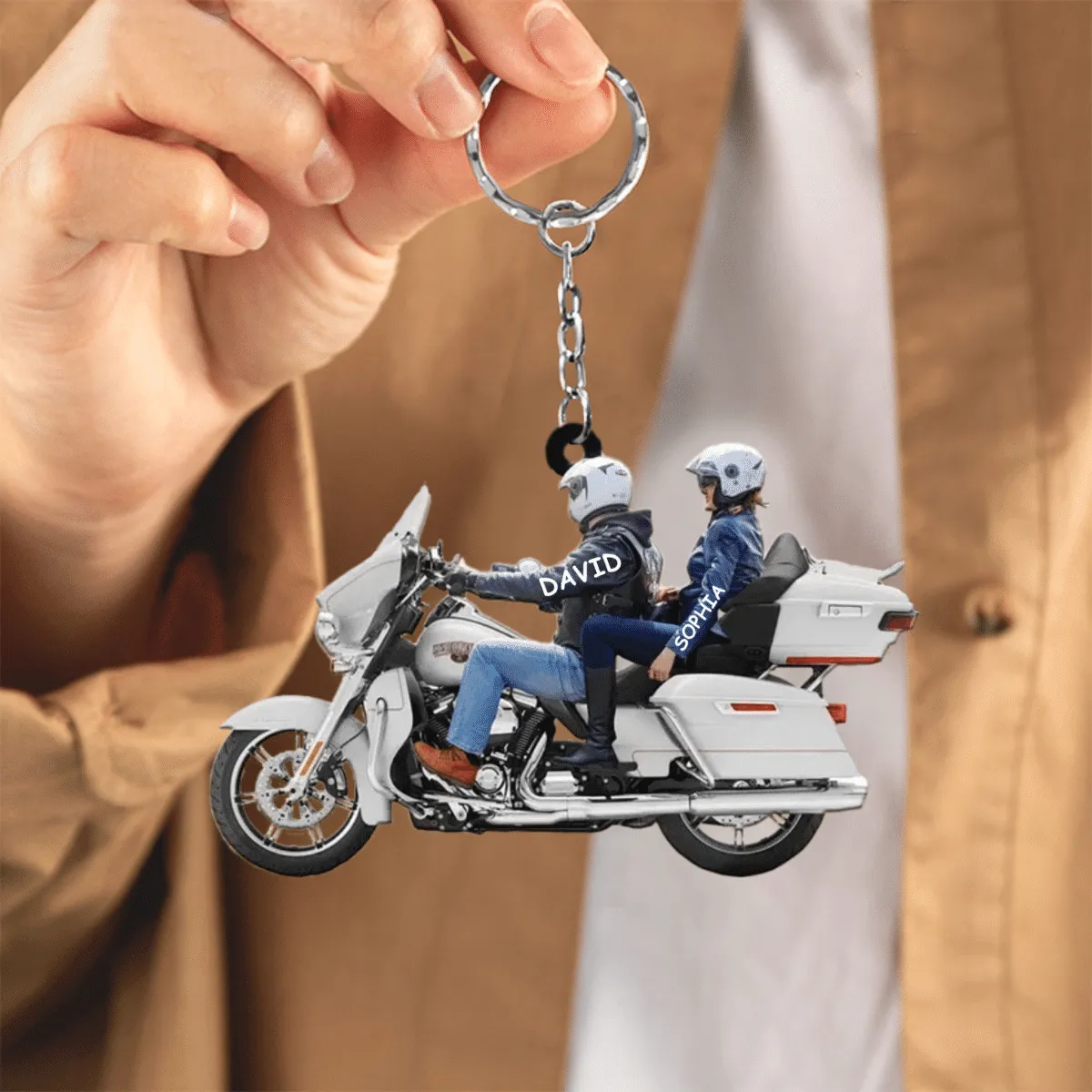 2024 New Release Personalized Biker Couple Ultra Limited Motorcycle Acrylic Keychain for Husband and Wife