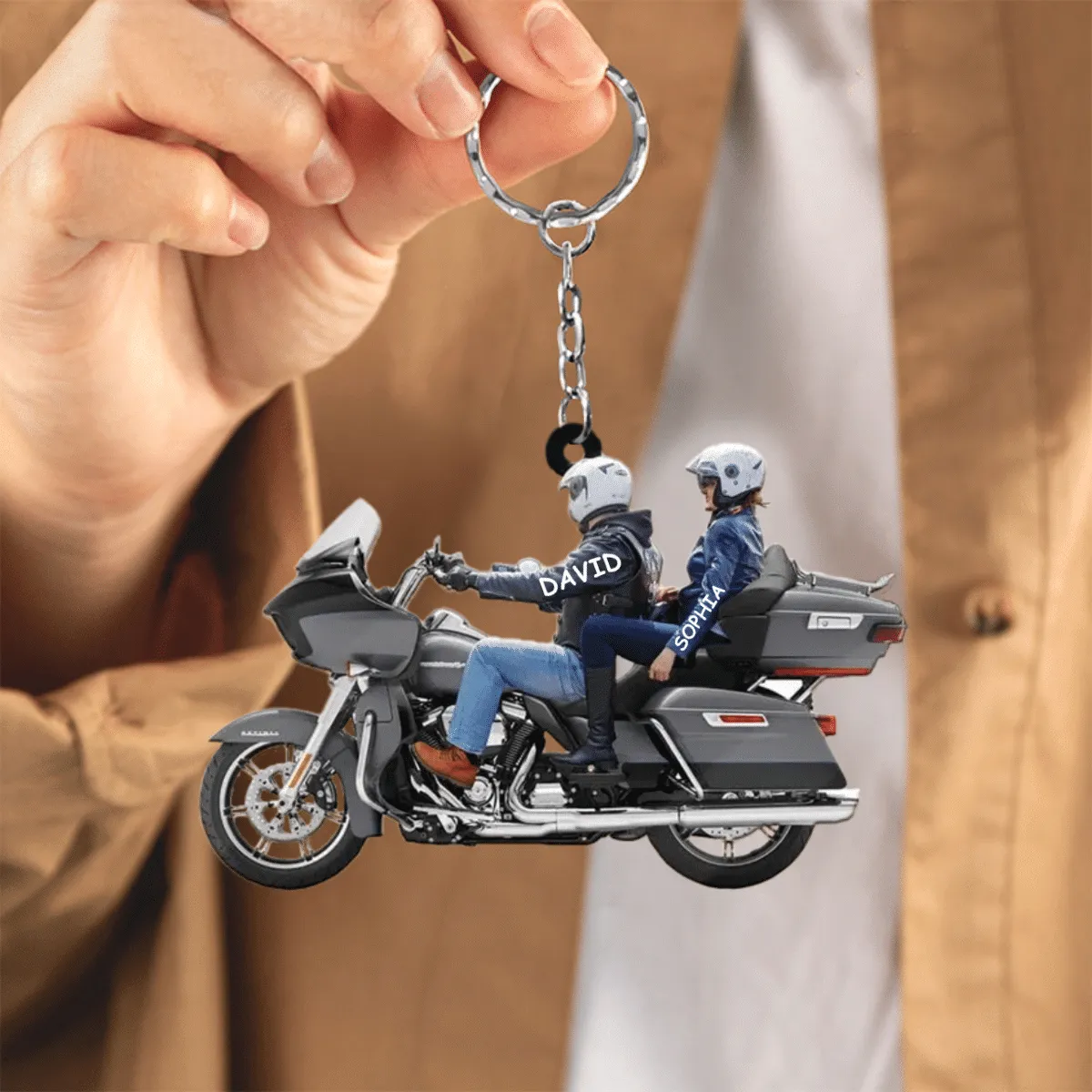 2024 New Release Personalized Biker Couple Ultra Limited Motorcycle Acrylic Keychain for Husband and Wife