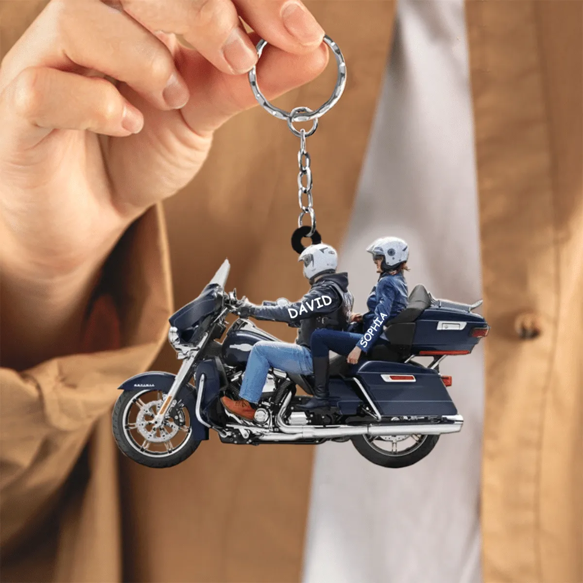 2024 New Release Personalized Biker Couple Ultra Limited Motorcycle Acrylic Keychain for Husband and Wife