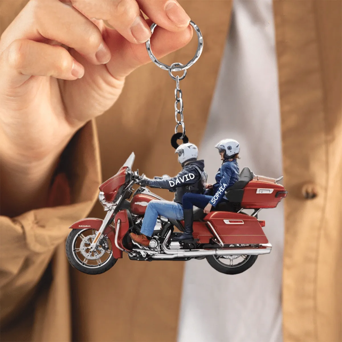 2024 New Release Personalized Biker Couple Ultra Limited Motorcycle Acrylic Keychain for Husband and Wife
