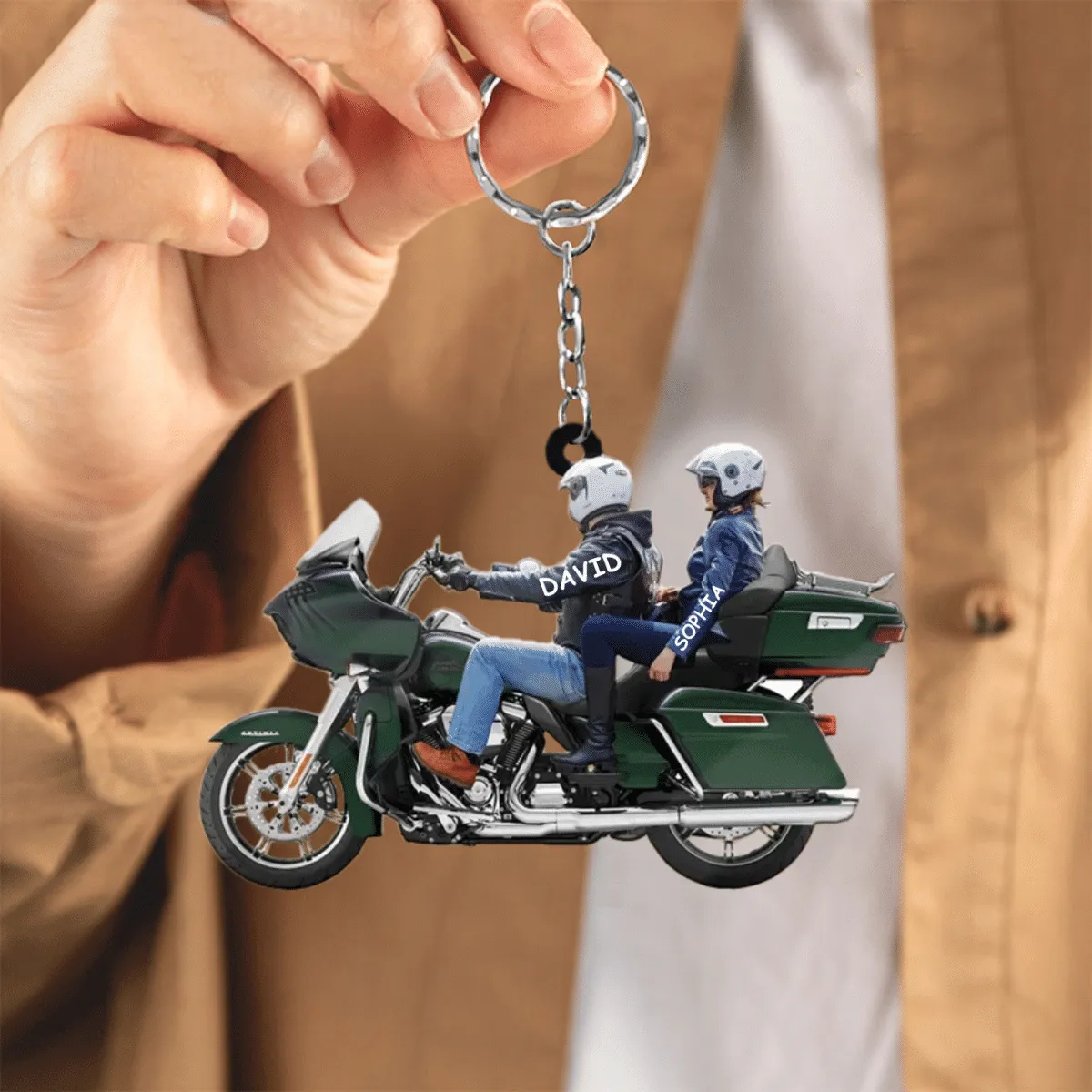 2024 New Release Personalized Biker Couple Ultra Limited Motorcycle Acrylic Keychain for Husband and Wife