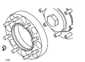 2.50" Loegering Wheel Spacers, 8-Bolt Holes @ 9/16" X 1-7/8" Stud (SN7301-8.0-1)