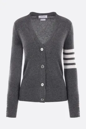 4-bar intarsia cashmere cardigan