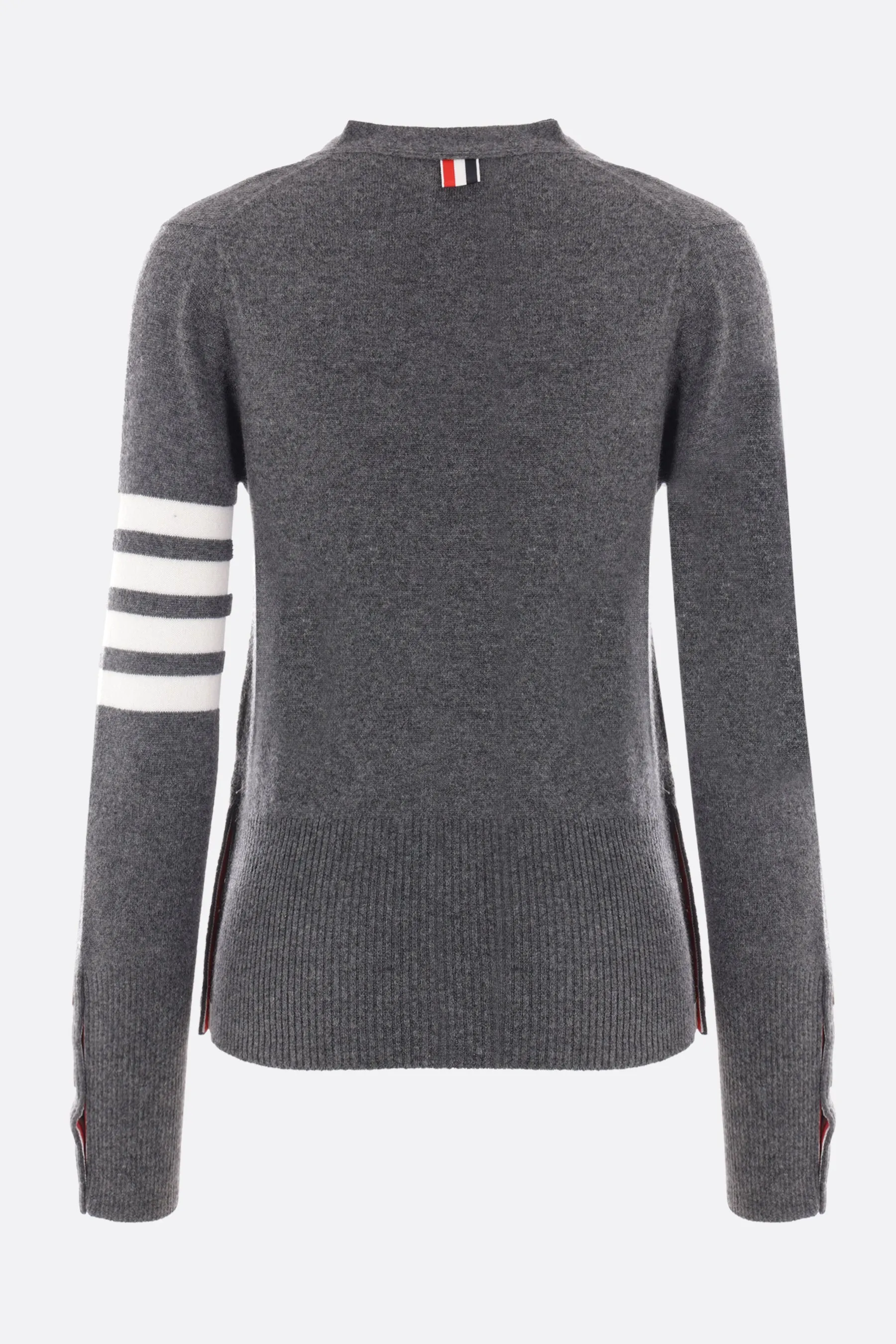 4-bar intarsia cashmere cardigan