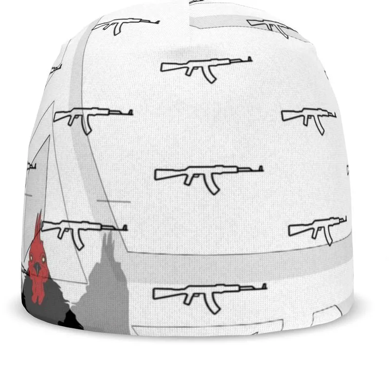 #422 cocknload beanie rooster/gun print