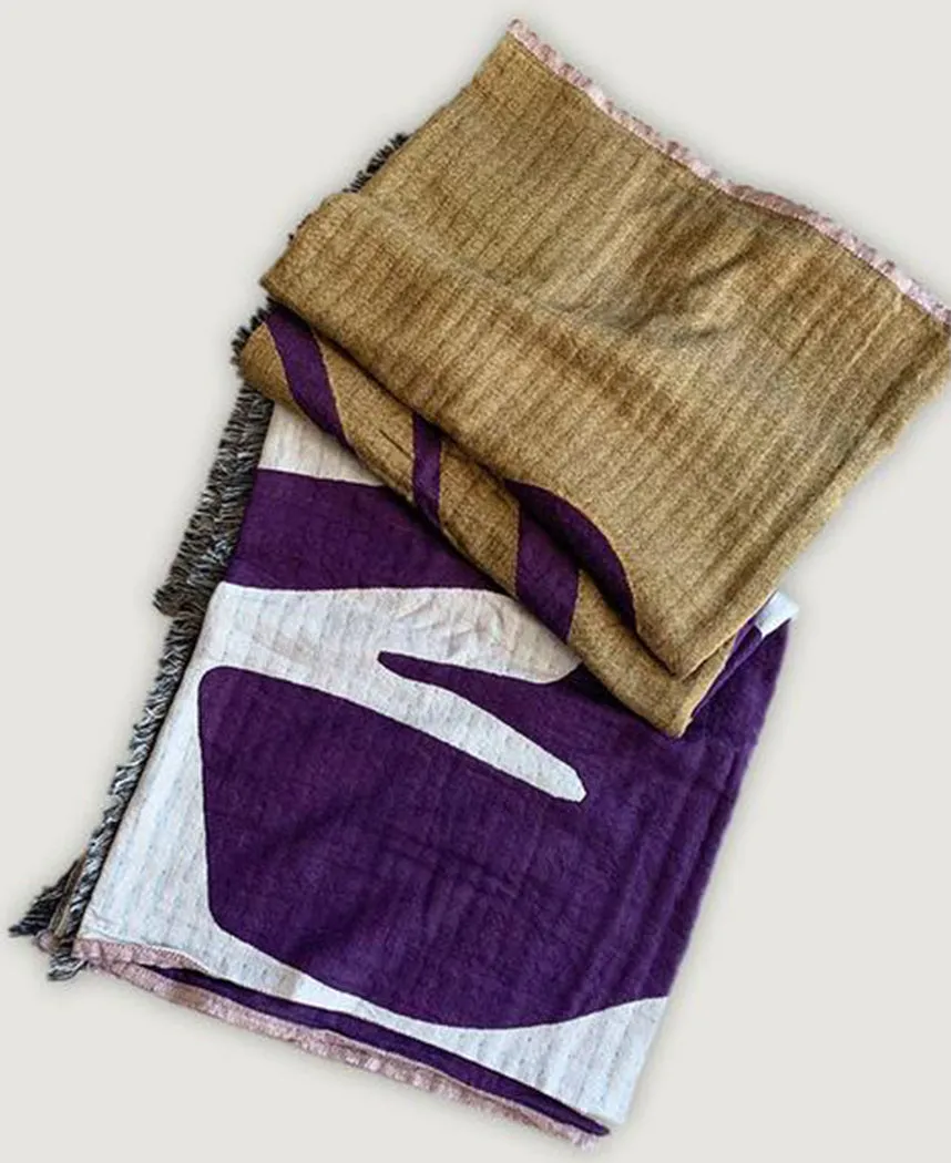 Abstract Purple Throw