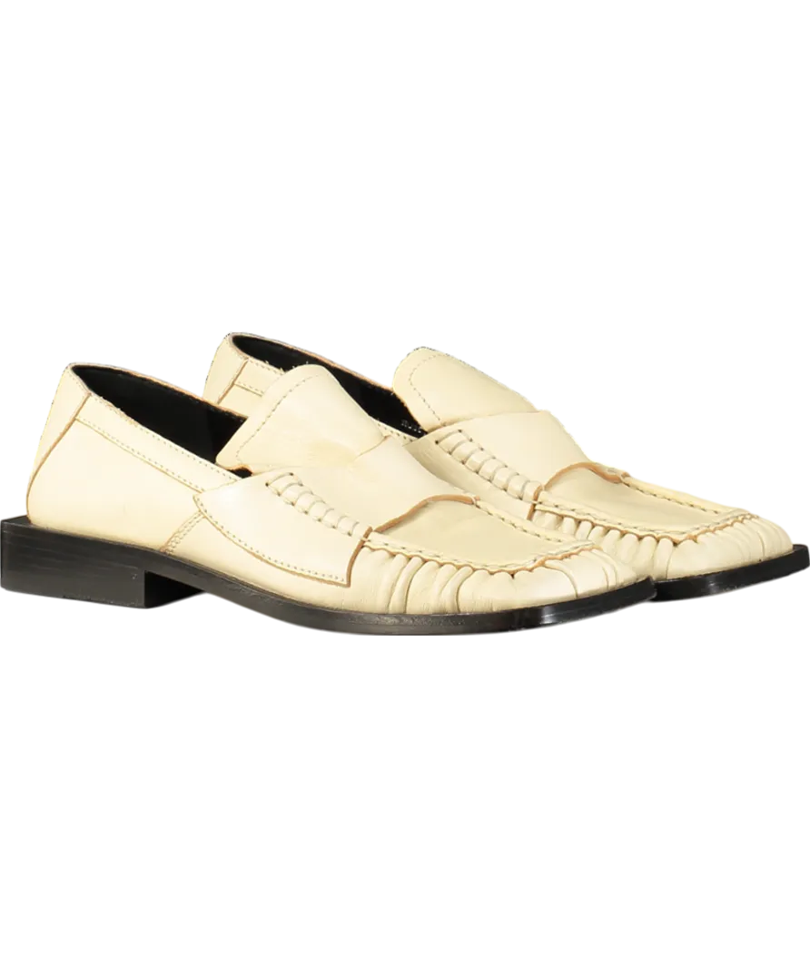 ACNE Studios Cream Square Toe Bladie Loafers UK 2 EU 35 👠