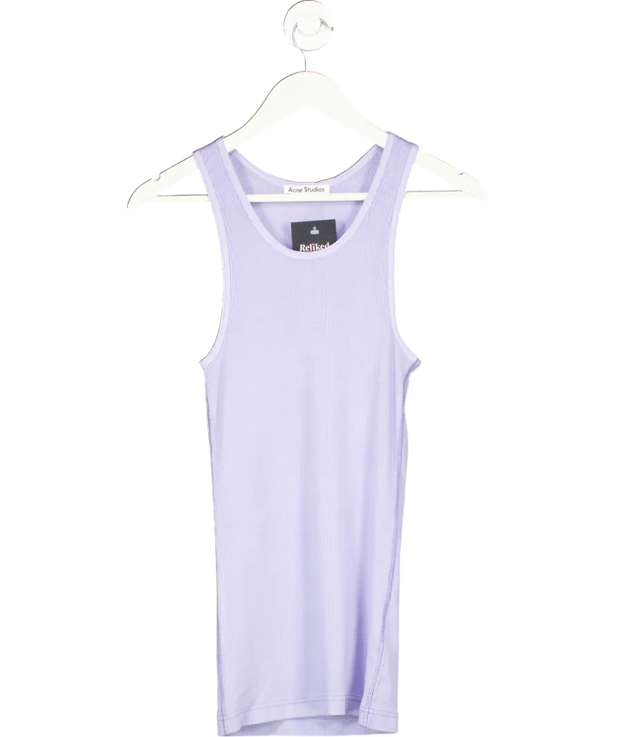 Acne Studios Lilac Ribbed Longline Tank UK XS