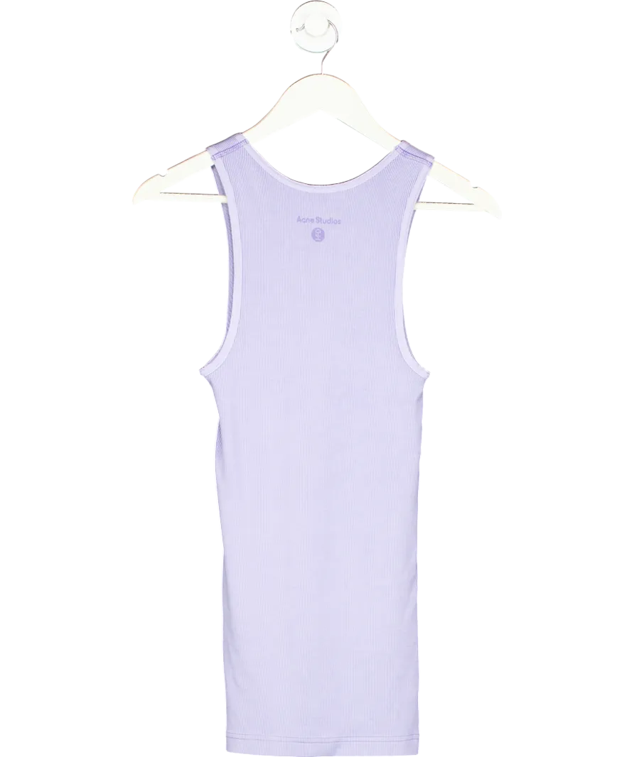 Acne Studios Lilac Ribbed Longline Tank UK XS