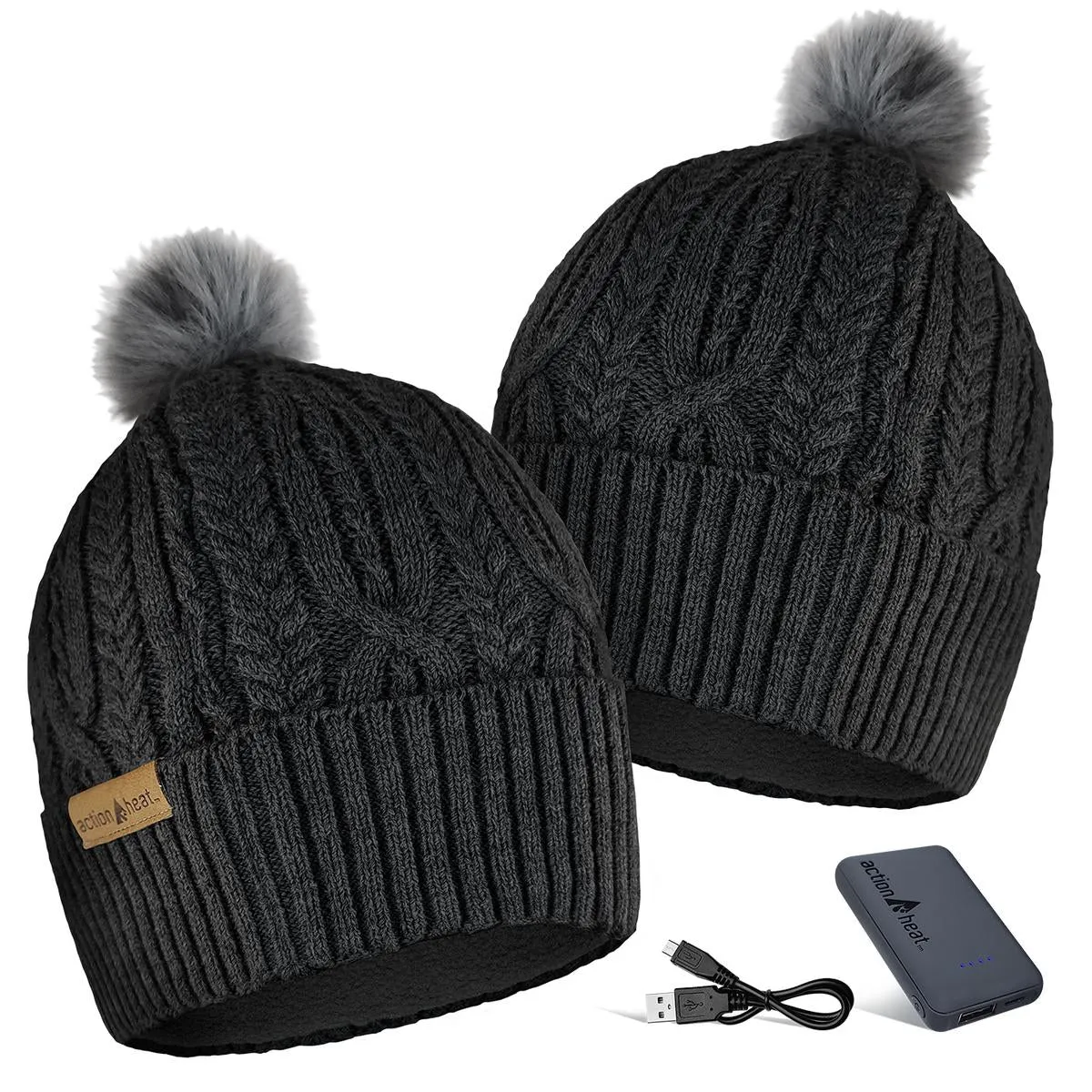 ActionHeat 5V Battery Heated Cable Knit Hat