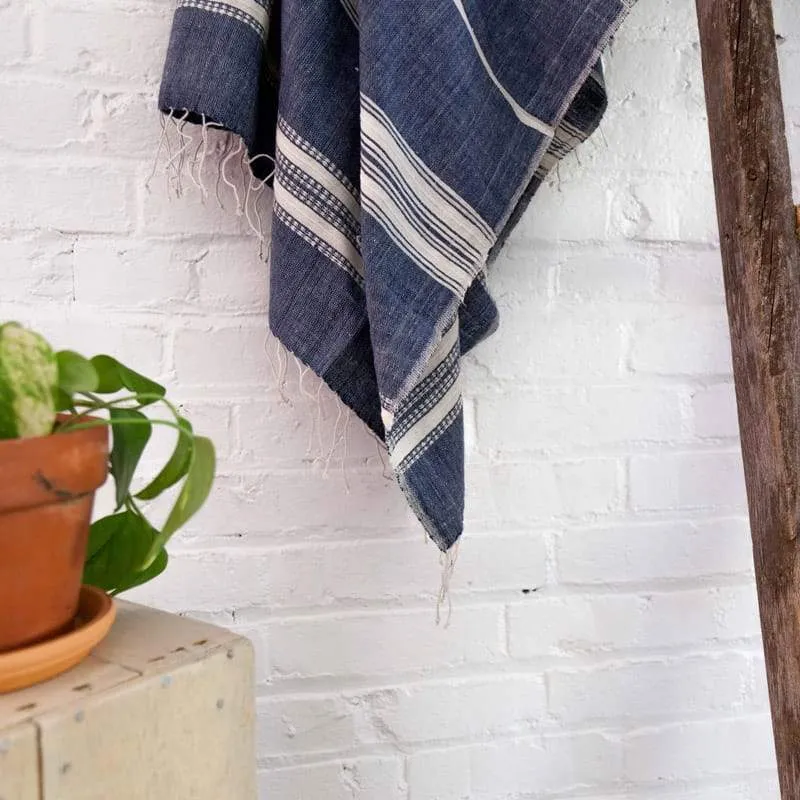 Aden Cotton Bath Towel - Navy