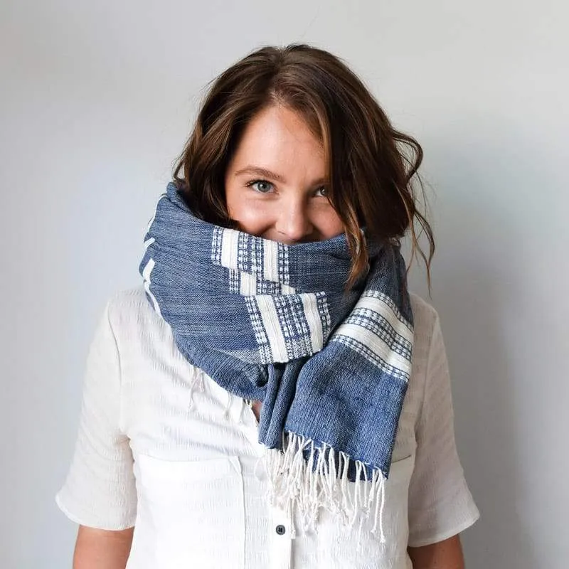 Aden Cotton Bath Towel - Navy