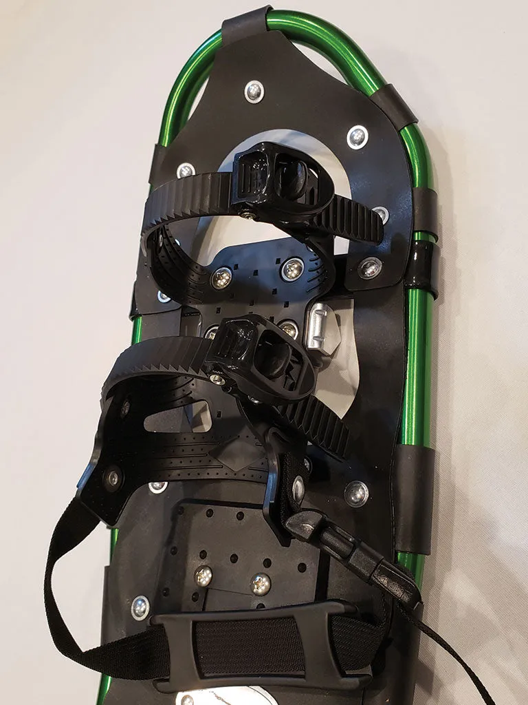 Adventure 19" Snowshoes Package- Good for 50-90 lbs) with Green Poles & Black Carry-Bag