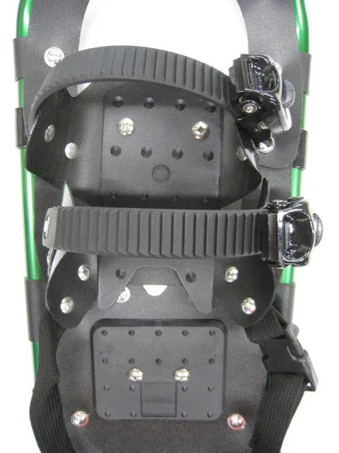 Adventure 25" Snowshoes Package - Good for 110-160 lbs) with Green Poles & Black Carry-Bag