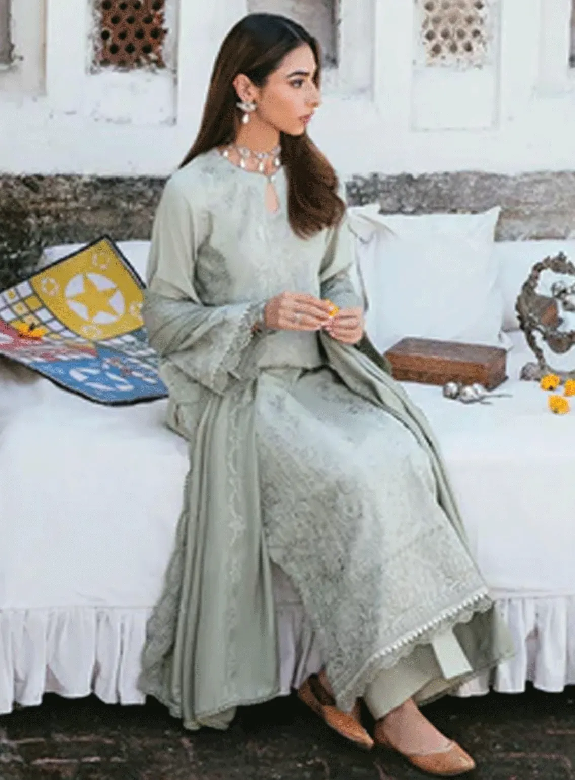 Afsanay By Florent Embroidered Khaddar Unstitched 3 Piece Suit - FL23AK FLK-5B
